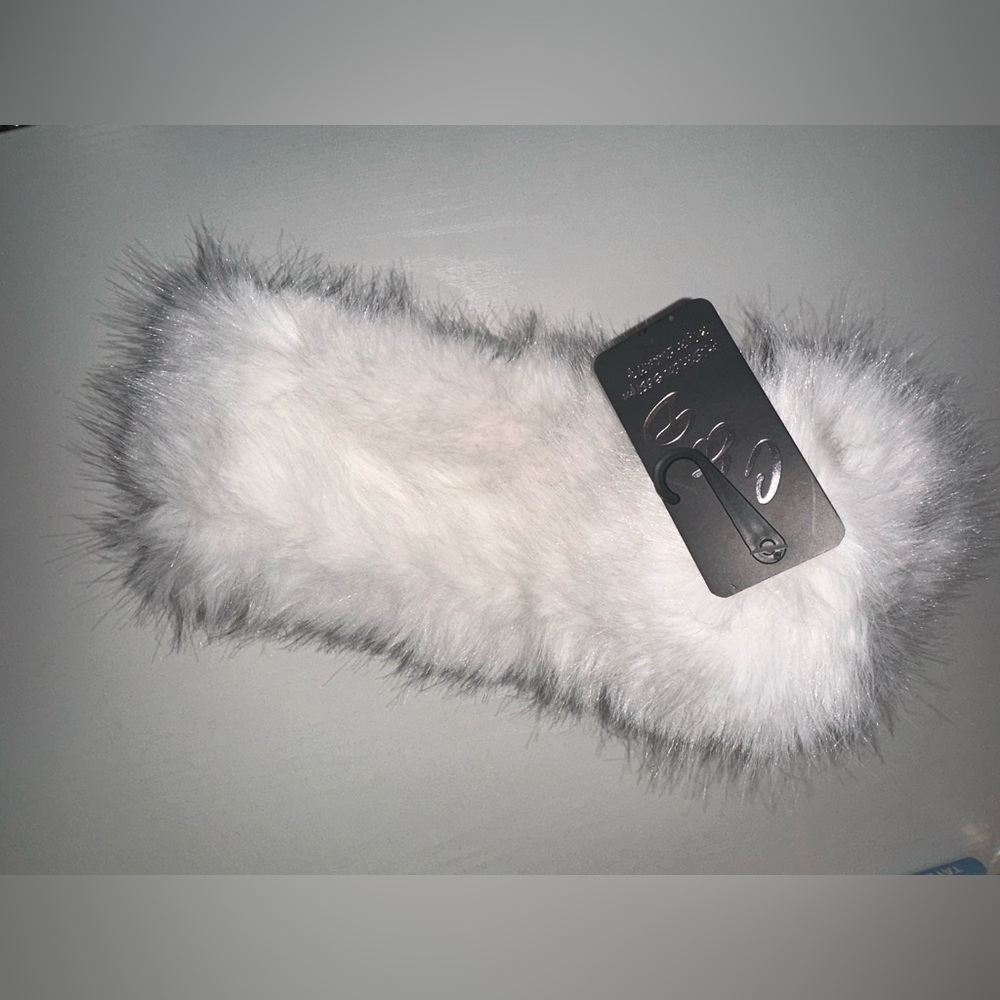 White  Faux Fur Headband